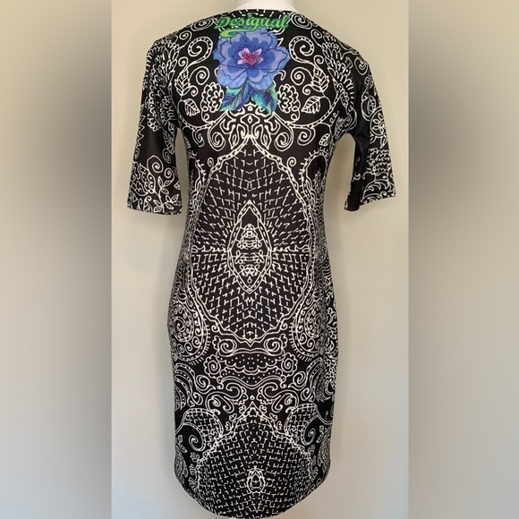 Desigual Floral Dress Midi Sequin Size Small. New Without Tags. - Picture 2 of 11